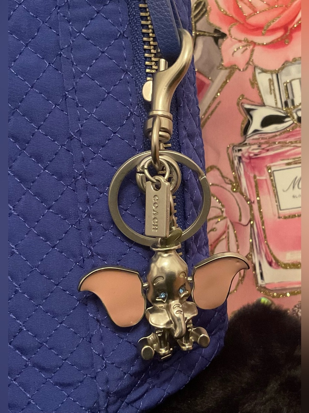 Silver Elephant Bag Charm / Keychain
